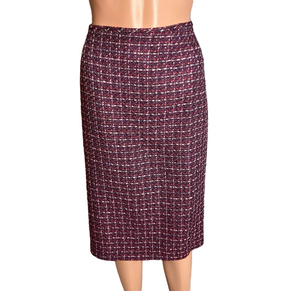 Collections For Le Suit Tweed Pencil Skirt 12 Career Business Modern Academia